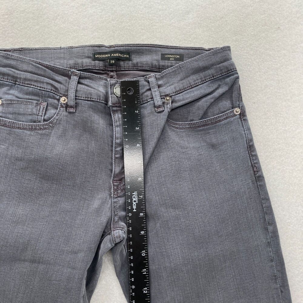 Modern American‎ Lexington Slim Jeans Mens 29x32 Storm Wash Gray Denim Stretch - Picture 9 of 14
